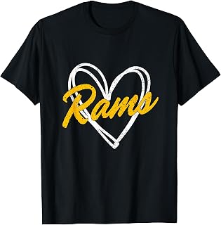 Rams Love Heart Vintage Unisex T-shirt, Sweatshirt, Hoodie (1)