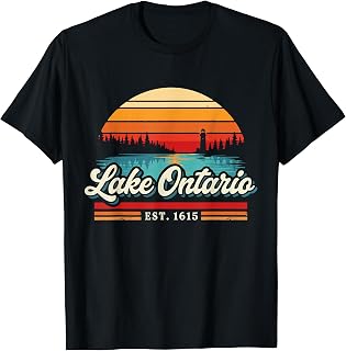 Retro Lake Ontario Sunset Vintage Unisex T-shirt, Sweatshirt, Hoodie (1)