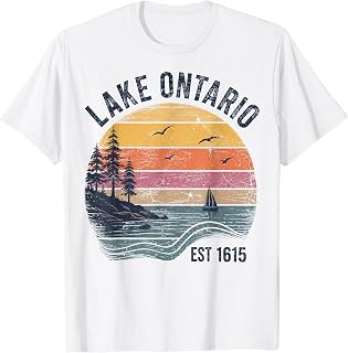 Retro Sunset Lakes Lake Ontario Unisex T-shirt, Sweatshirt, Hoodie (1)