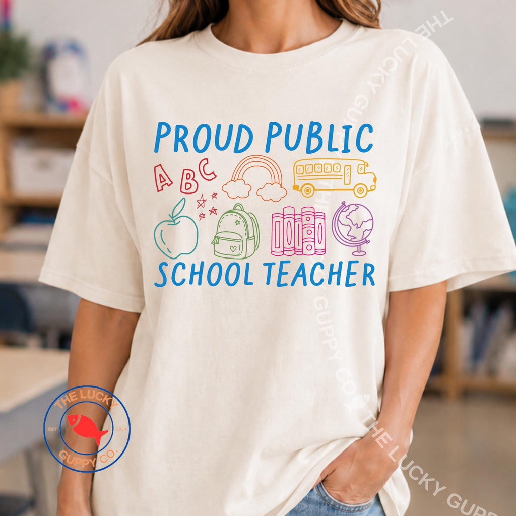 Proud Public School Teacher Teaching Era Back School Unisex T-shirt, Sweatshirt, Hoodie (1)