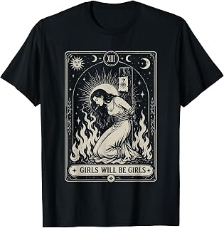 Girl Witch Cigarette Burning Tarot Card Unisex T-shirt, Sweatshirt, Hoodie (1)