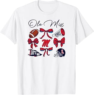 Mississippi Ole Miss Rebels Football Bows White Unisex T-shirt, Sweatshirt, Hoodie (1)