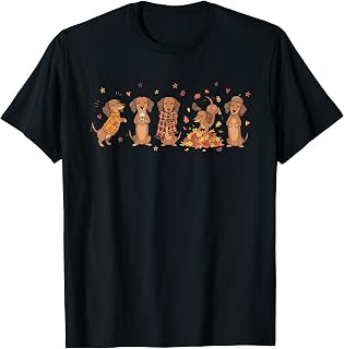 Dachshund Fall Autumn Doxie Dog Wiener Owner Unisex T-shirt, Sweatshirt, Hoodie (1)