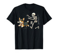 Corgi Dog Stealing Bone Skeleton Halloween Unisex T-shirt, Sweatshirt, Hoodie (1)