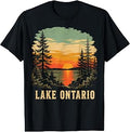 Lake Ontario Retro Sunset Vintage Nature Souvenir 70s 80s (1)