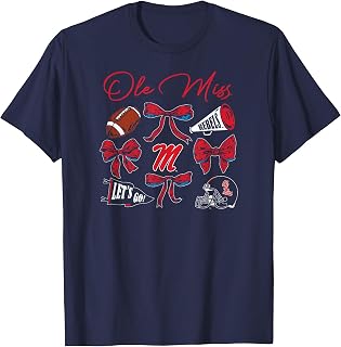 Mississippi Ole Miss Rebels Football Bows Navy Unisex T-shirt, Sweatshirt, Hoodie (1)