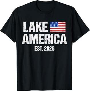 Lake America Est 2026 Vintage Patriotic Unisex T-shirt, Sweatshirt, Hoodie (1)