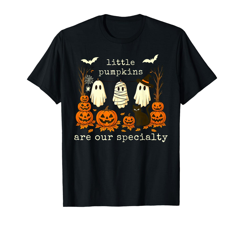 Retro Little Pumpkins Specialty Peds Nurse Halloween Unisex T-shirt, Sweatshirt, Hoodie (1)