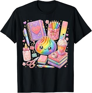 Dumpling Kawaii Back School School Supplies Unisex T-shirt, Sweatshirt, Hoodie (1)