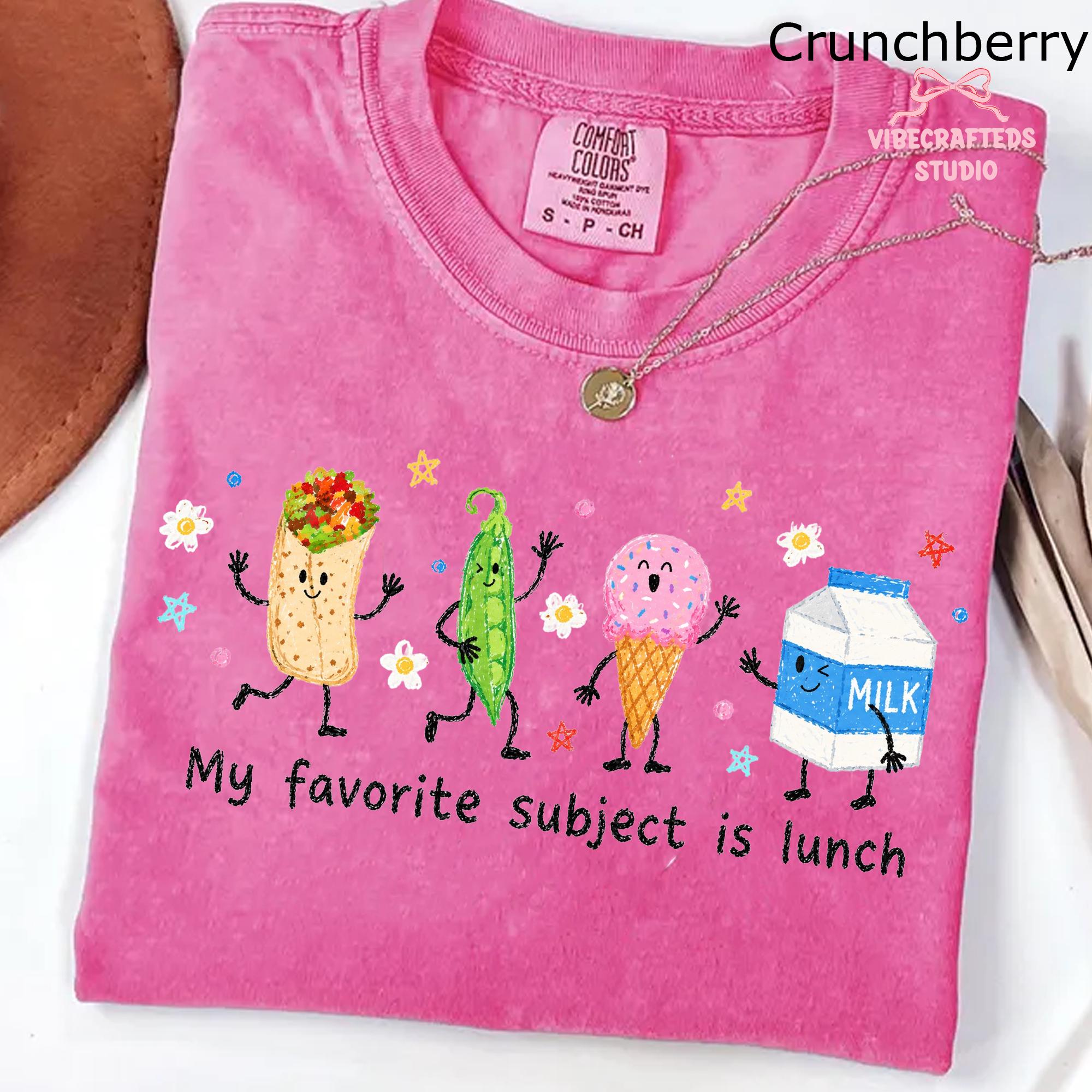 Favorite Subject Lunch Back School Comfort Colors School Lunch Food Tee First Day School (1)