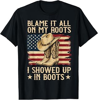 Blame Roots Showed Boots Country Music Unisex T-shirt, Sweatshirt, Hoodie (1)