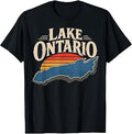 Retro Sunset Lakes Lake Ontario Unisex T-shirt, Sweatshirt, Hoodie (1)