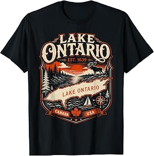 Lake Ontario Forever Canada Vintage Sunset Unisex T-shirt, Sweatshirt, Hoodie (1)
