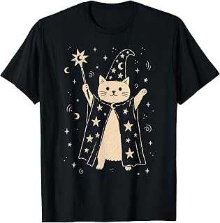 Vintage Celestial Wizard Kitty Fantasy Unisex T-shirt, Sweatshirt, Hoodie (1)