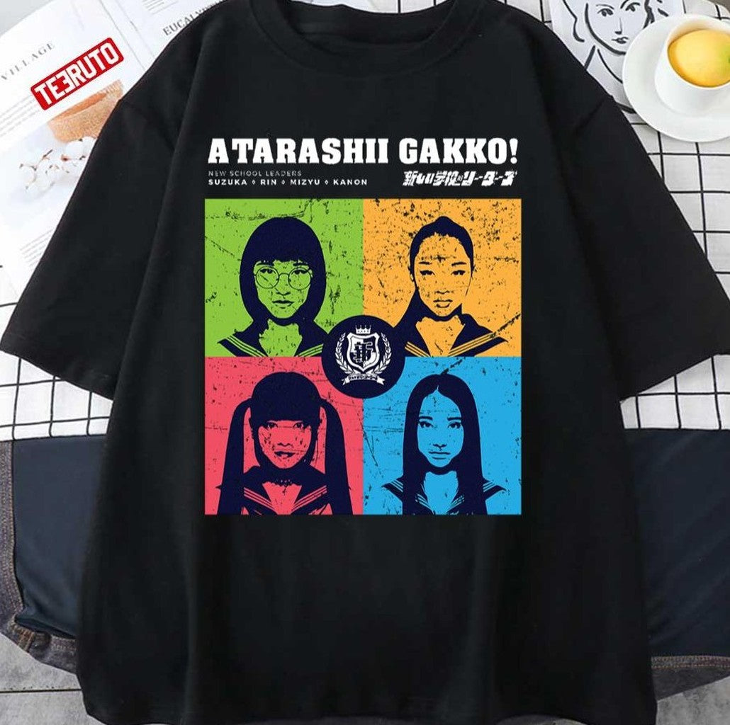 Portraits Grunged Atarashii Gakko Leaders Light Ver Unisex T-shirt, Sweatshirt, Hoodie (1)