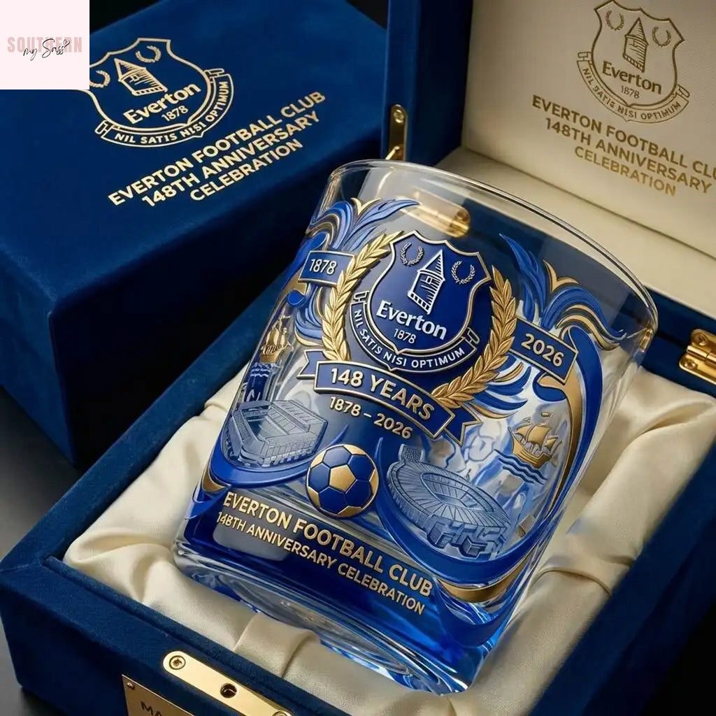 Everton Football Club 148th Anniversary Whisky Glass