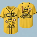 Funny Banana Let's Go Bananas Yellow Baseball Jersey