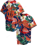 Personalized Colorful Flamingo Printed Name And Number Idea Gift For Fans Baseball Jersey - Zimustore