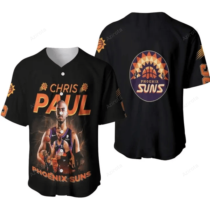 Phoenix Suns Chris Paul Nba Players 3D Allover Designed Style Baseball Jersey Nba Gift For Fans