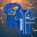 Kansas Jayhawks Personalized Name Ncaa Fans Team 3d Customization Gifts Baseball Jersey - Zimustore