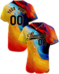 Personalized Golden Black Color Printed Name And Number Idea Gift For Fans Baseball Jersey - Zimustore