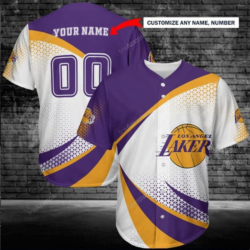 Los-Angeles-Lakers-Personalized-Baseball-Jersey-For-NBA-Fans