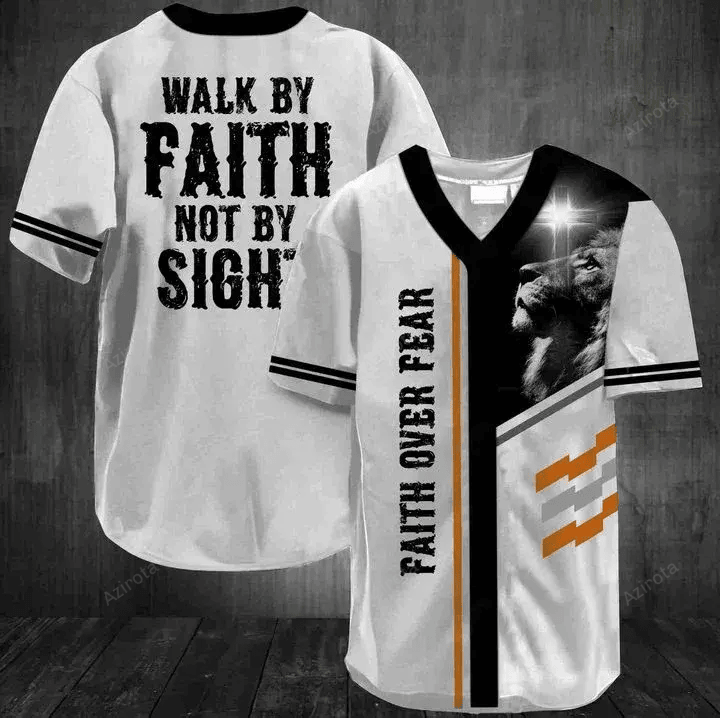 Jesus Walk By Faith Not By Sight Baseball Jersey 144