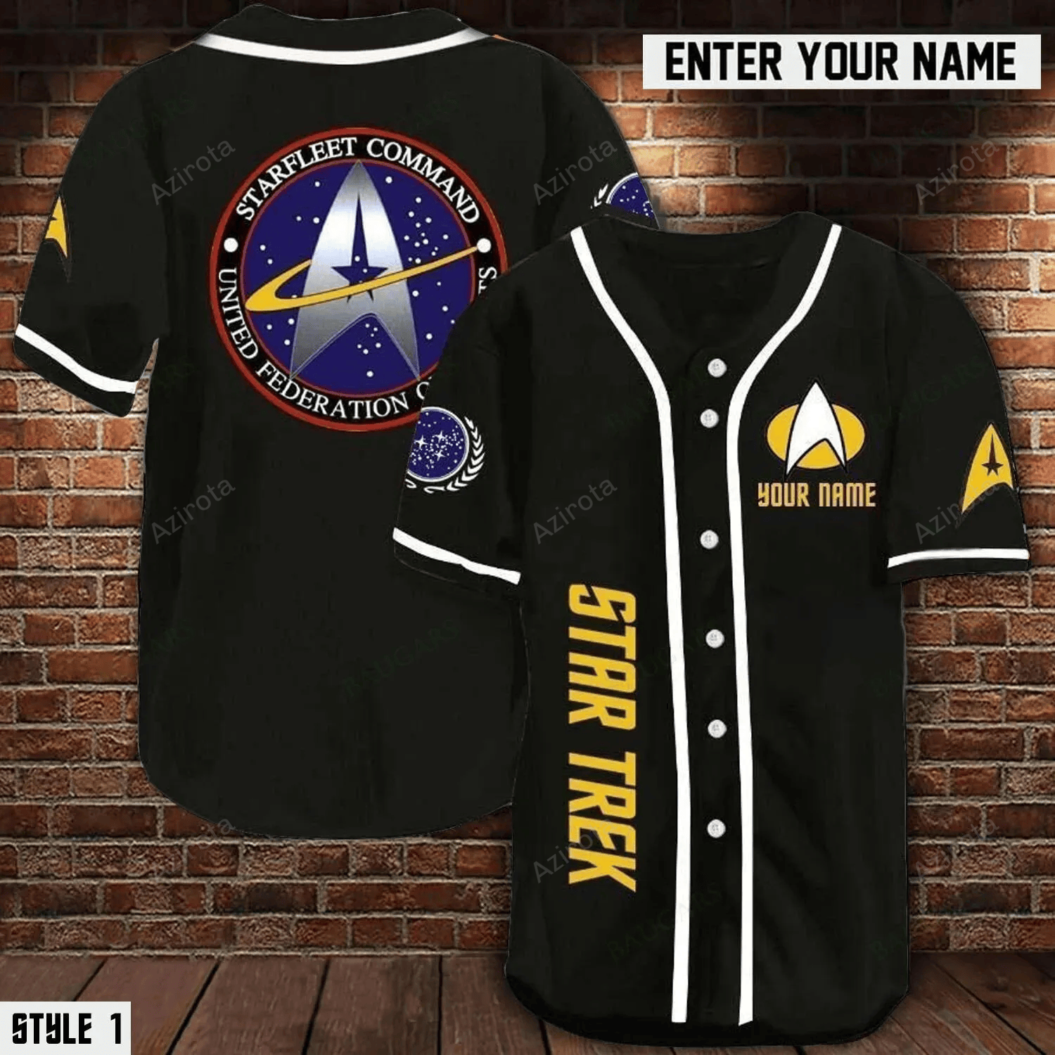 Personalized Star Baseball Jersey