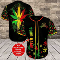 Weed Personalized Baseball Jersey Shirt 2
