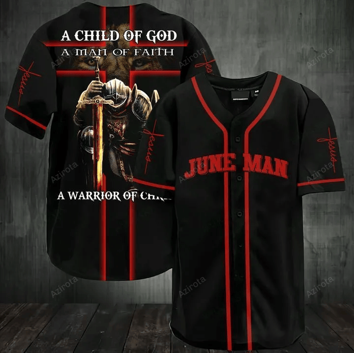 June Man A Warrior Of Christ Baseball Jersey 151