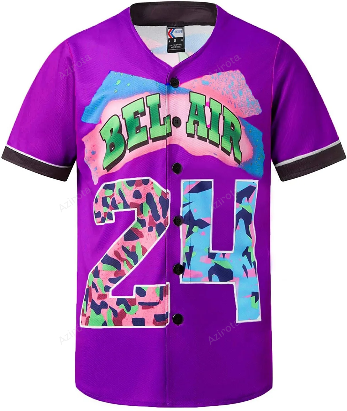 Personalized Purple Shirts Hip Hop 90s Fashion Custom Number Idea Gift For Fans Baseball Jersey - Zimustore