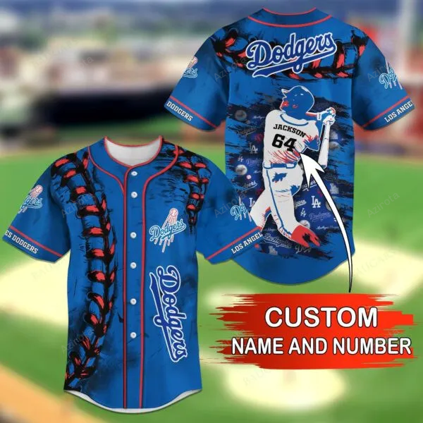 Los Angeles Dodgers Personalized Baseball Jersey Bg16
