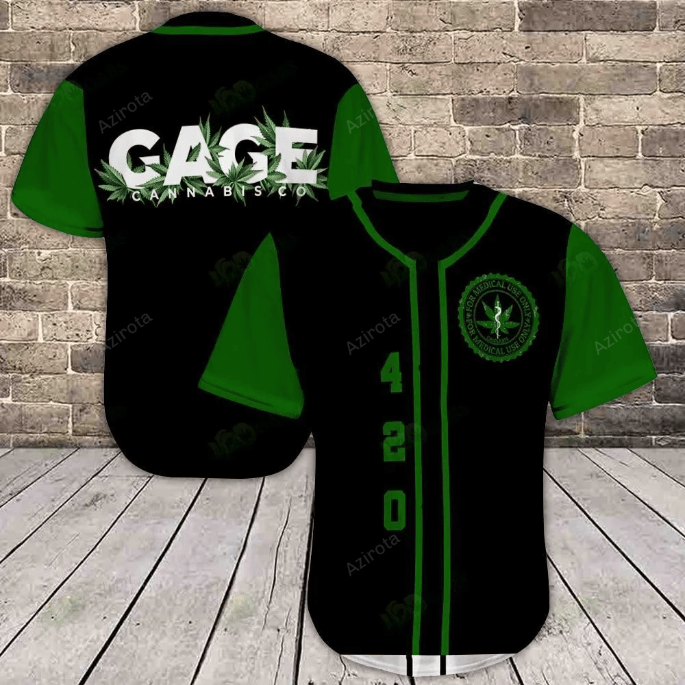Weed Baseball Jersey Shirt 6