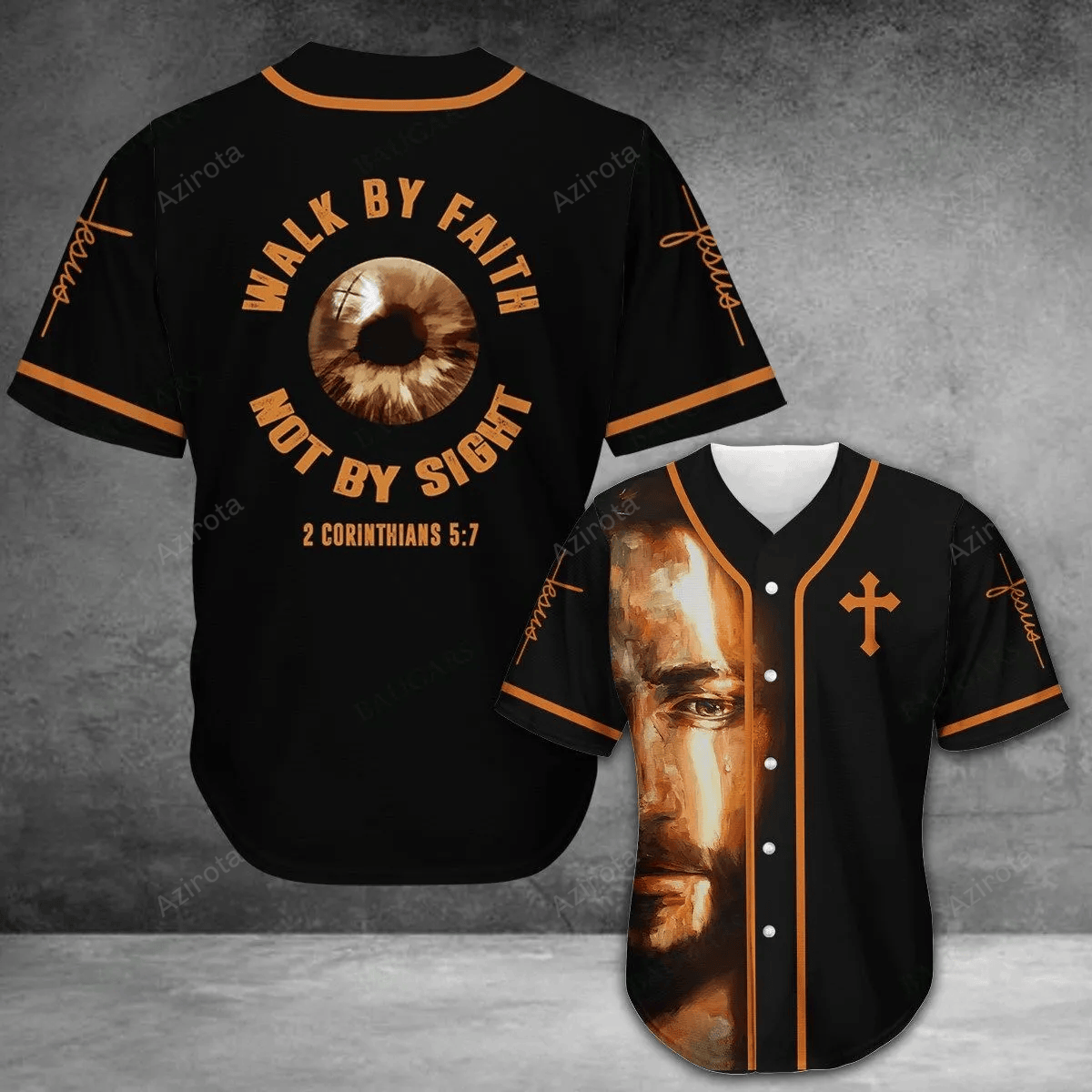 Jesus Walk By Faith Not By Sight Baseball Jersey 373