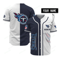 Tennessee Titans Personalized Baseball Jersey 510