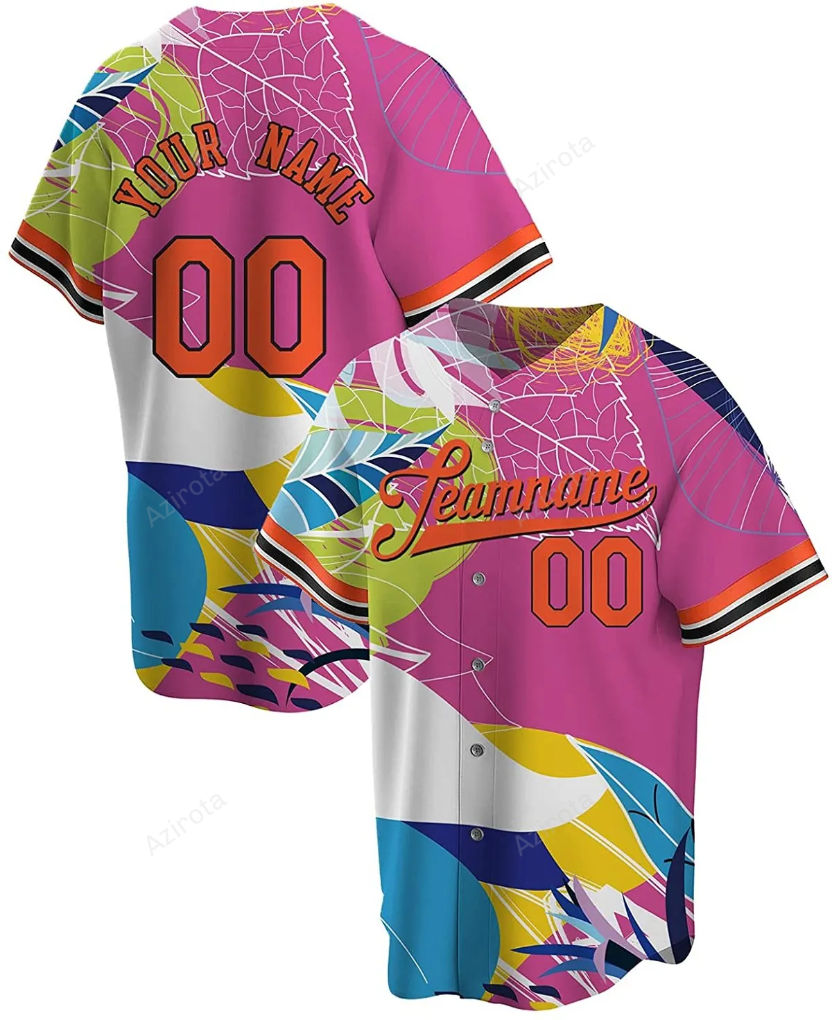 Personalized Pastel Color Printed Name And Number Idea Gift For Fans Baseball Jersey