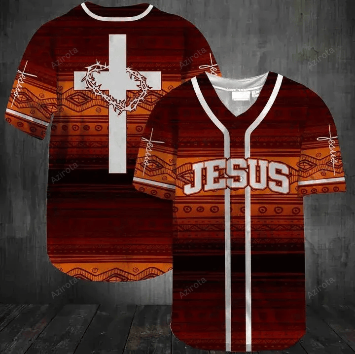 Jesus The Cross And The Crown Of Thorns Baseball Jersey 130