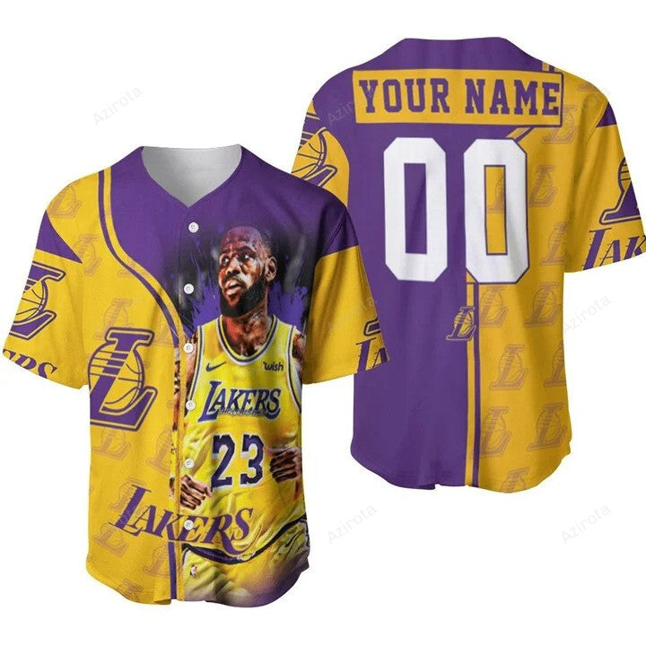 23 King James Los Angeles Lakers Nba Western Coference Personalized Baseball Jersey Nba Gift For Fan