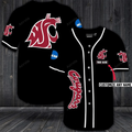 Washington State Cougars Personalized Custom Name For You Baseball Jersey - Zimustore