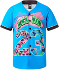 Personalized Blue Shirts Hip Hop 90S Fashion Custom Number Idea Gift For Fans Baseball Jersey