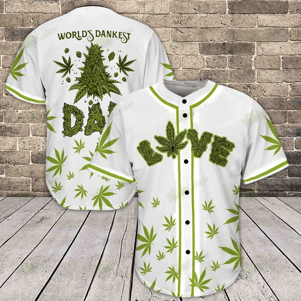 Weed Baseball Jersey Shirt 5