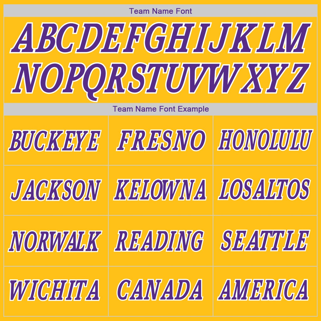 Custom Gold Purple-White Authentic American Flag Fashion Baseball Jersey