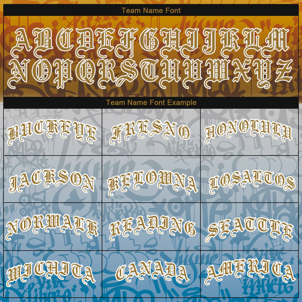 Custom Graffiti Pattern Gold-White 3D Chicano Authentic Baseball Jersey