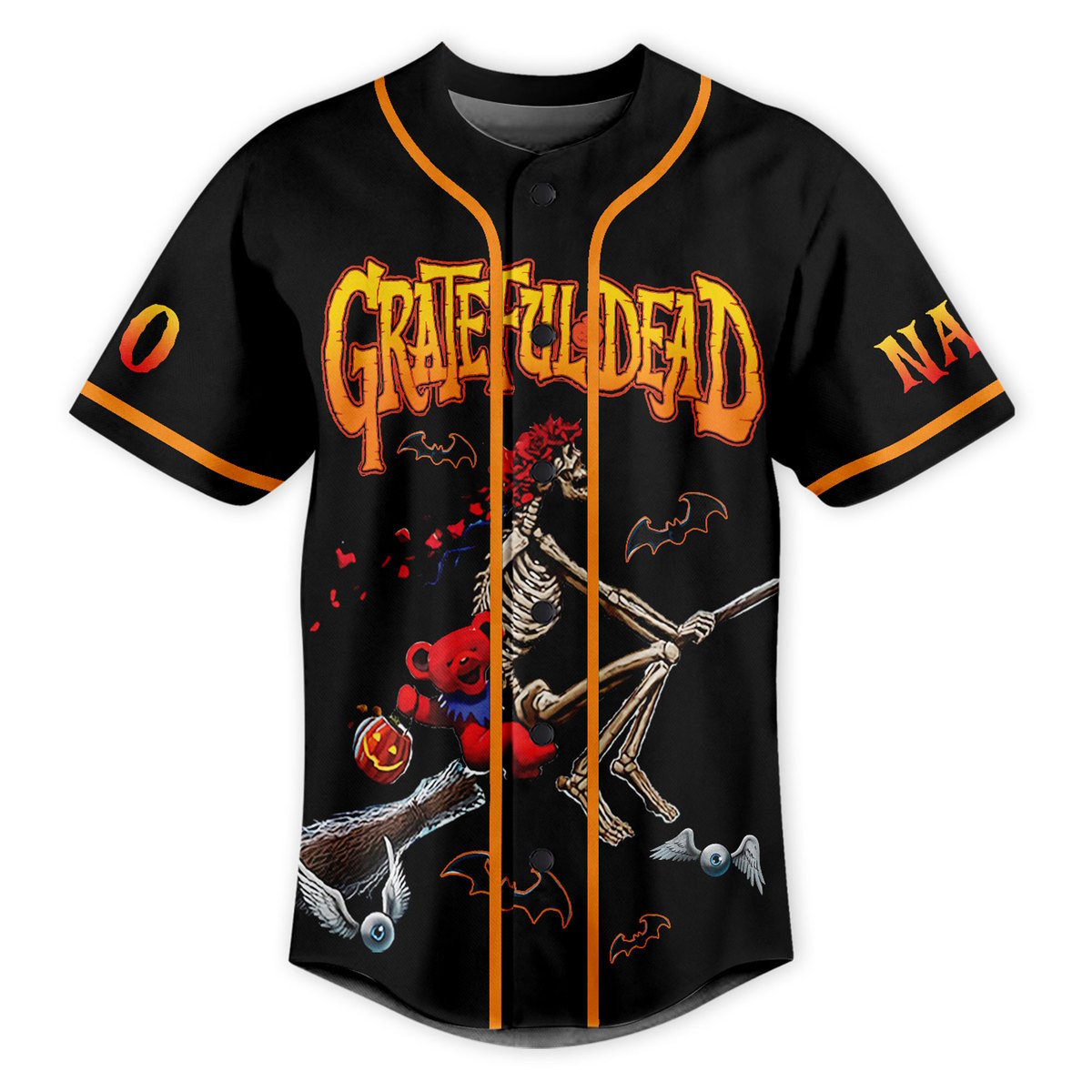Grateful Dead Happy Halloween Style Baseball Jersey