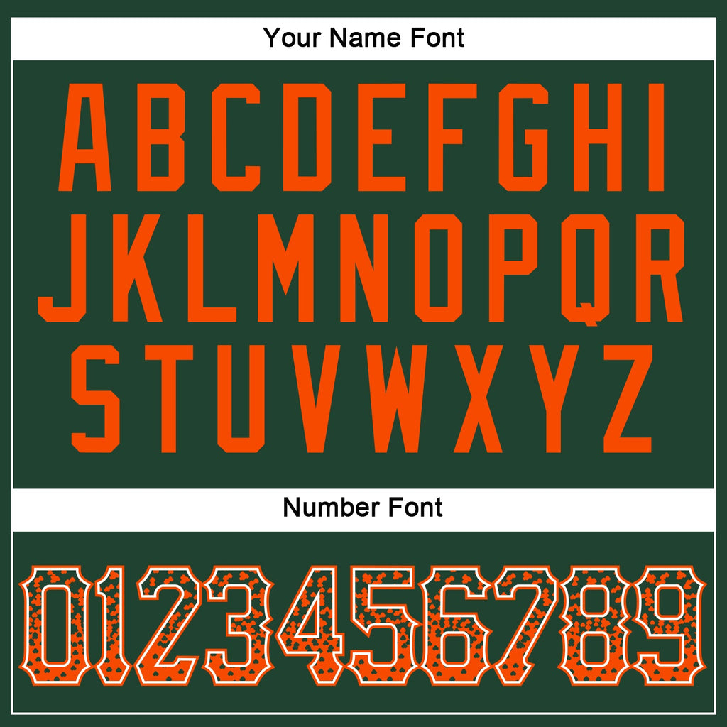 Custom Green Orange-White Authentic Drift Fashion Baseball Jersey