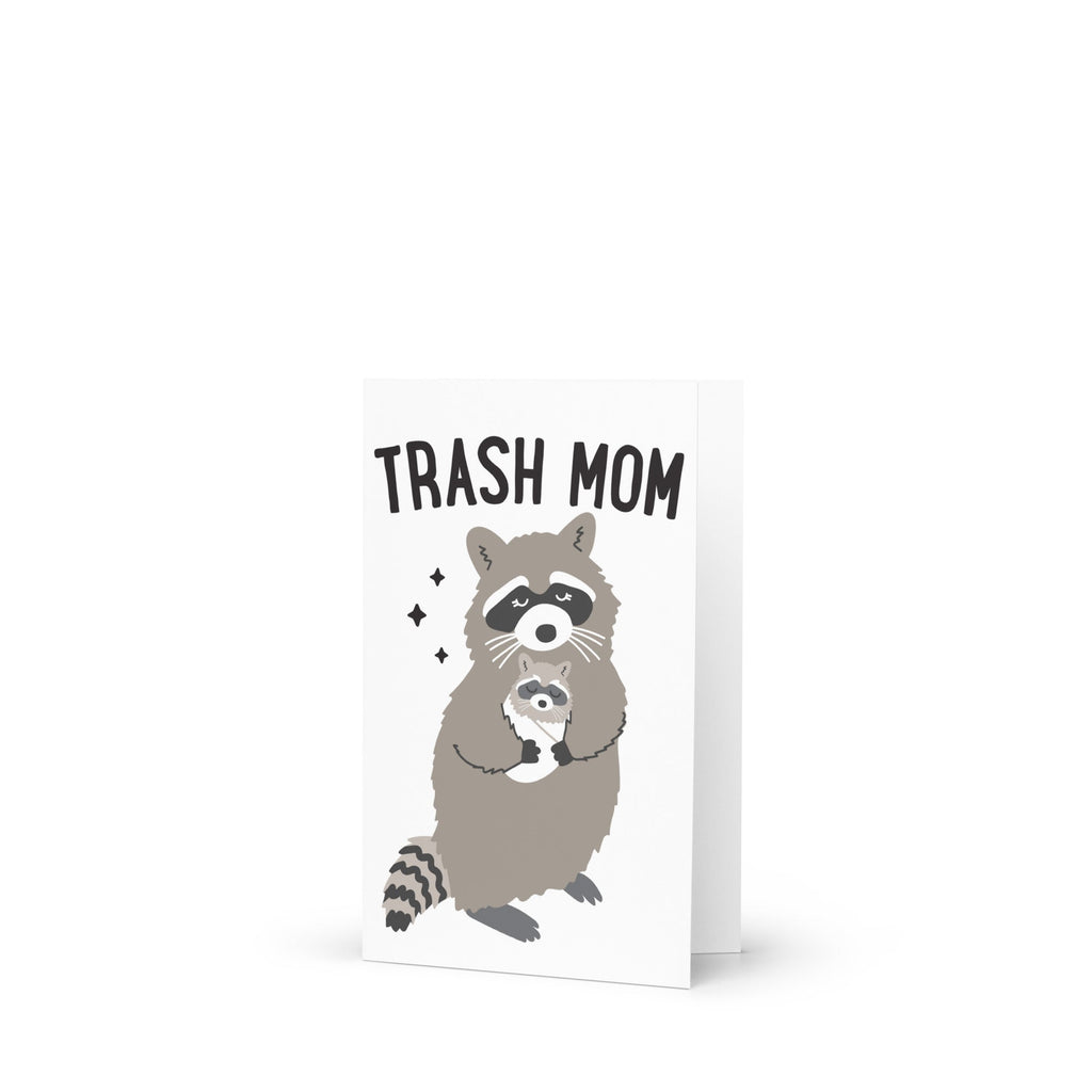 Trash Mom Raccoon Greeting Card