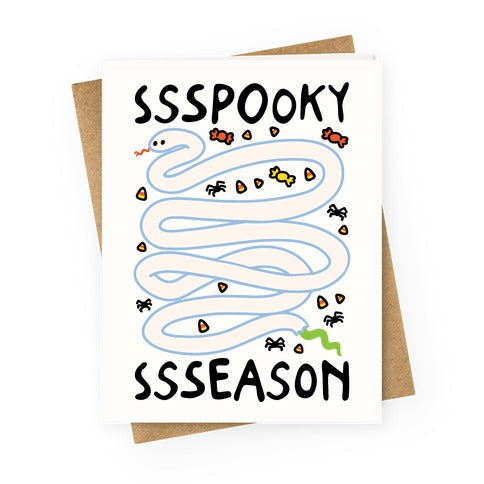Ssspooky Ssseason Snake  Greeting Card