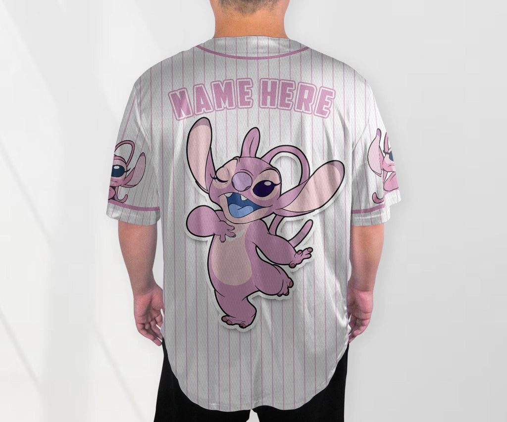 Personalized Angel Baseball Shirt Custom Name Jersey Cartoon  Birthday Gift