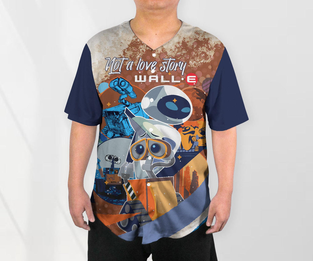 Wall-e Eve Jersey Shirt Cartoon Baseball Jersey Birthday Gifts
