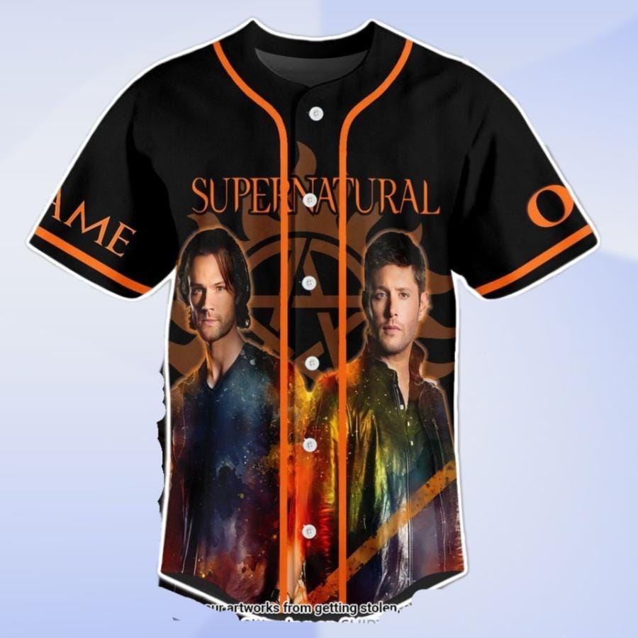 Personalized Supernatural Baseball Jersey, Dean Winchester Jersey Shirt, Winchester Brothers Baseball Jersey, Sam and Dean Jersey Shirt